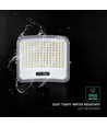 V-Tac 25W LED projektør med solcelle - IP65, sort