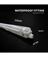 V-Tac 120cm T8 LED armatur - Til 1x 120cm LED rør, IP65 vandtæt