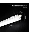 150cm 48W vandtæt komplet LED armatur - 120lm/W, CCT