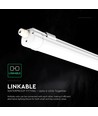 150cm 48W vandtæt komplet LED armatur - 120lm/W, CCT