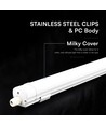 150cm 48W vandtæt komplet LED armatur - 120lm/W, CCT