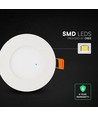 V-Tac 3W rund LED mini indbygningspanel - CCT, Cree chip, 6 års garanti