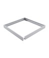 Ramme til 60x60 LED panel - Hurtig samlesæt, plast hjørner, hvid kant, 62mm høj