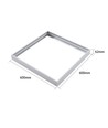 Ramme til 60x60 LED panel - Hurtig samlesæt, plast hjørner, hvid kant, 62mm høj