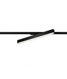 30/28/25W 1-faset LED lysskinne - 60 cm, Sort, 1F2W
