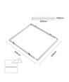 Indbygningsramme til 60x60 LED panel - Passer til Troldtekt uden tilpasning, hvid kant