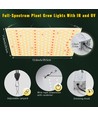 100W LED Vækstlampe – Fuldt Spektrum med IR & UV, 30x40cm