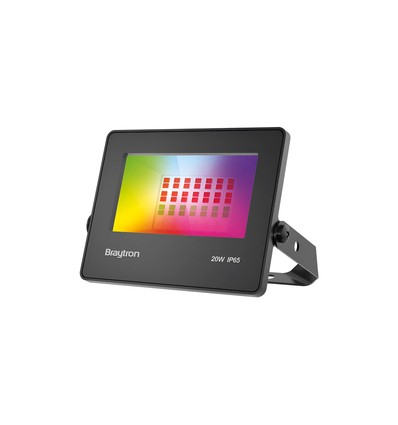 20W RGB LED Projektør - Inkl fjernbetjening, IP65 udendørs, sort