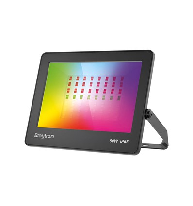 50W RGB LED Projektør - Inkl fjernbetjening, IP65 udendørs, sort