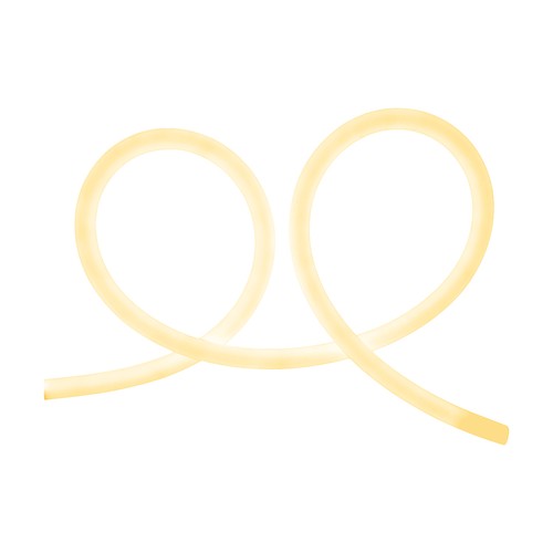 16W/m 360° rund Neon Flex LED strip - 24V, Ø25mm, 2700K