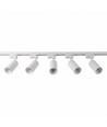 1-Faset BASIC skinnesæt - 2m, Hvid, 5-Spot, GU10, uden lyskilde