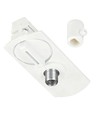 1-Faset PENDEL skinnesæt - 1m, Hvid, 2 Lampeholdere