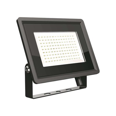 Billede af V-Tac 100W LED projektør - Arbejdslampe, udendørs - Dæmpbar : Ikke dæmpbar, Farve på hus : Sort, Kulør : Neutral hos LEDProff DK