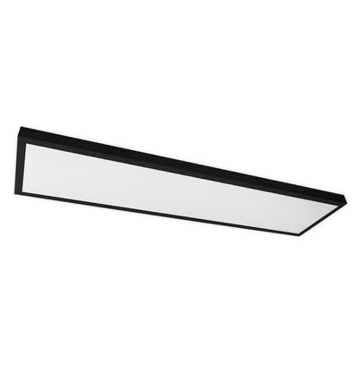 120x30 LED panel - 60W, 4800lm, indbygget i sort ramme