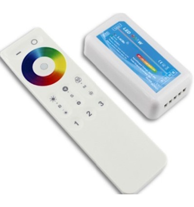 RGB+W controller med fjernbetjening - RF trådløs, 12V (192W), 24V (384W)