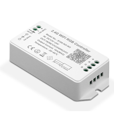WiFi RGB controller -  Tuya Smart/Smart Life, uden fjernbetjening, Google Home/Alexa kompatibel, 12V (120W), 24V (240W)