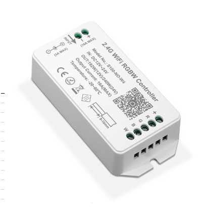 WiFi RGB+W controller -  Tuya Smart/Smart Life, uden fjernbetjening, Google Home/Alexa kompatibel, 12V (120W), 24V (240W)
