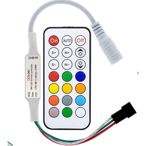 RGBIC kontroller med fjernbetjening - RF trådløs, slim fjernbetjening