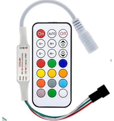 RGBIC kontroller med fjernbetjening - RF trådløs, slim fjernbetjening