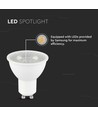 V-Tac 7,5W LED spot - Samsung LED chip, 230V, GU10