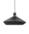 Halo Design - Paris Pendant Ø56 cm Brun - Sort kabel - Stofskærm