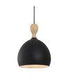 Halo Design - Dueodde Pendel Metal/Træ Ø24cm E27 Sort