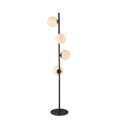 Outlet: Halo Design - Twist 4 gulvlampe, Opal/ sort