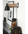 Halo Design - VINTAGE Væglampe sort/oljeret valnød