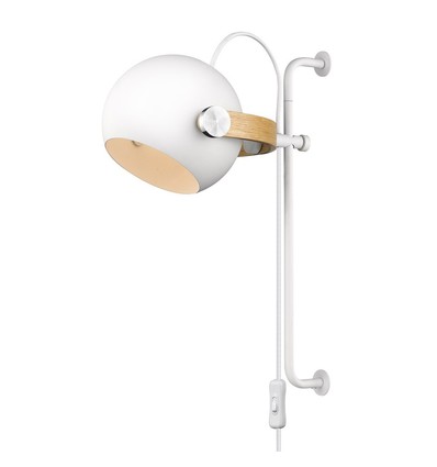 Halo Design - D.C Væglampe Ø18 long E27, hvid / eg