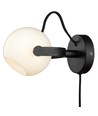 Halo Design - D.C Væglampe Ø12 G9, Opalic m. eg-sort