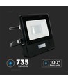 V-Tac 10W LED projektør med sensor - Samsung LED chip