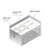 Troldtekt LED dæmpbar Skinnesæt 6x60 cm - Planforsænket, Triac dæmpbar, Akustilight inkl. ledninger og driver