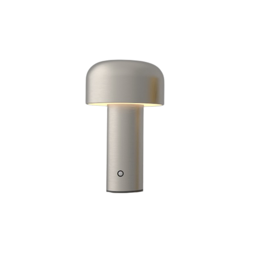 LEDlife Mushroom bordlampe - Sølv, genopladelig, touch dæmpbar, IP20