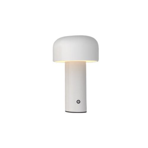 LEDlife Mushroom bordlampe - Hvid, genopladelig, touch dæmpbar, IP20