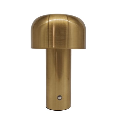 LEDlife Mushroom bordlampe - Guld, genopladelig, touch dæmpbar, IP20