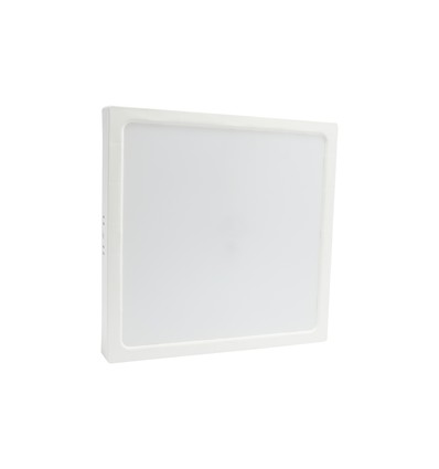 24W LED loftslampe - 29 x 29cm, Højde: 3,8cm, hvid kant