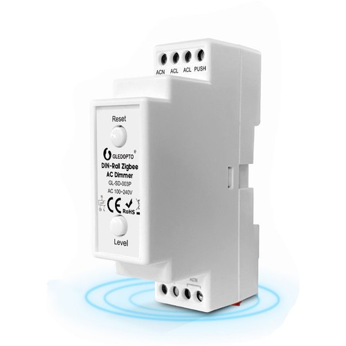 Zigbee dæmper modul til DIN-skinne - Gledopto, Zigbee 3.0, 200W, til indbygning