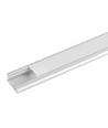 Aluprofil Flad til LED strips, 2 meter i længden - kun 8mm høj