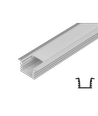 Aluprofil undersænket til LED strips, 2 meter i længden