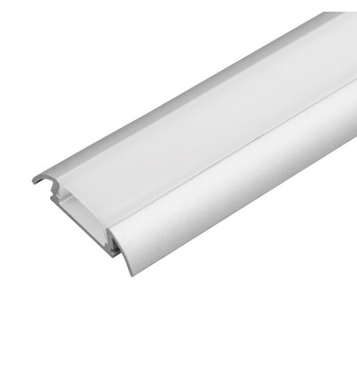 Aluprofil til påbygning LED strips, 2 meter i længden - kun 6mm høj