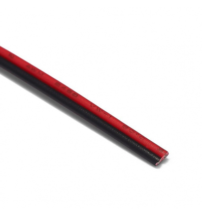 12-24V ledning rød/sort - 2x0,35mm², metervare, min. 5 meter