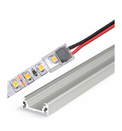 Samler til 8mm LED-strip til løse ledninger - Tynd, IP20, til enkeltfarvede strips, til aluprofiler