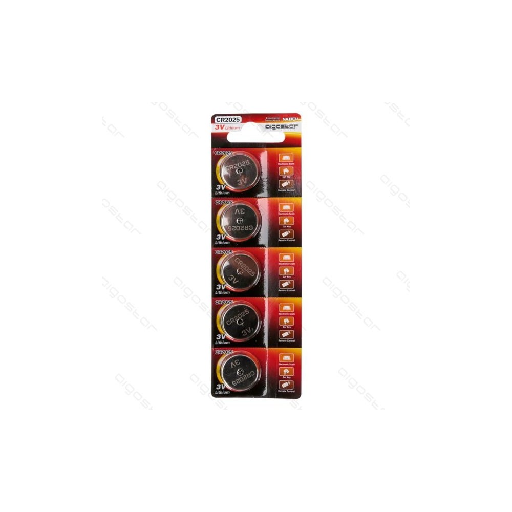 5 Stk Aigostar CR2025 Lithium Knapcellebatteri 3V