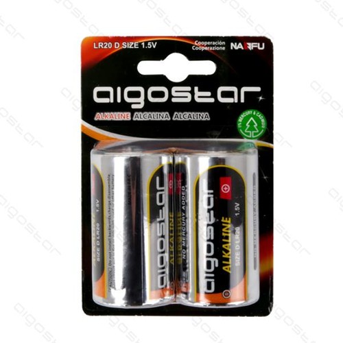 Restsalg: 2 stk Aigostar LR20D Batteri, 1,5V