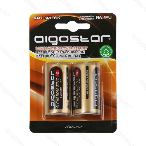 Restsalg: 2 stk Aigostar RC14 Batteri, 1,5V