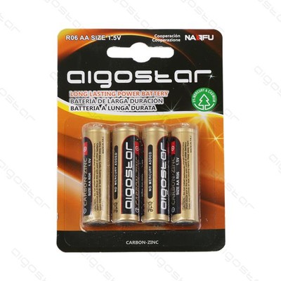 Billede af Restsalg: 4 stk Aigostar R6 AA Batteri, 1,5V