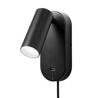 6: EGO LED Væglampe med USB og Touch dæmp, 4,5W, Nielsen Light - sort
