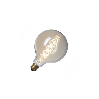 5: Gylden Zig Zag LED Globepære, dæmpbar, E27, 6W, 2200K, RA90