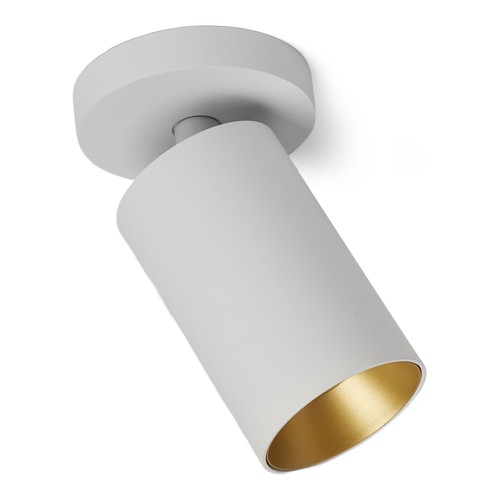 Antidark SpotOn Circle1 loft/væglampe, GU10 fatning, hvid/guld