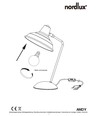 Nordlux ANDY bordlampe, E14, rustbrun